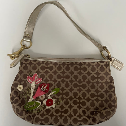 2008 Coach Mini Handbag Monogram and Flower Embroidery